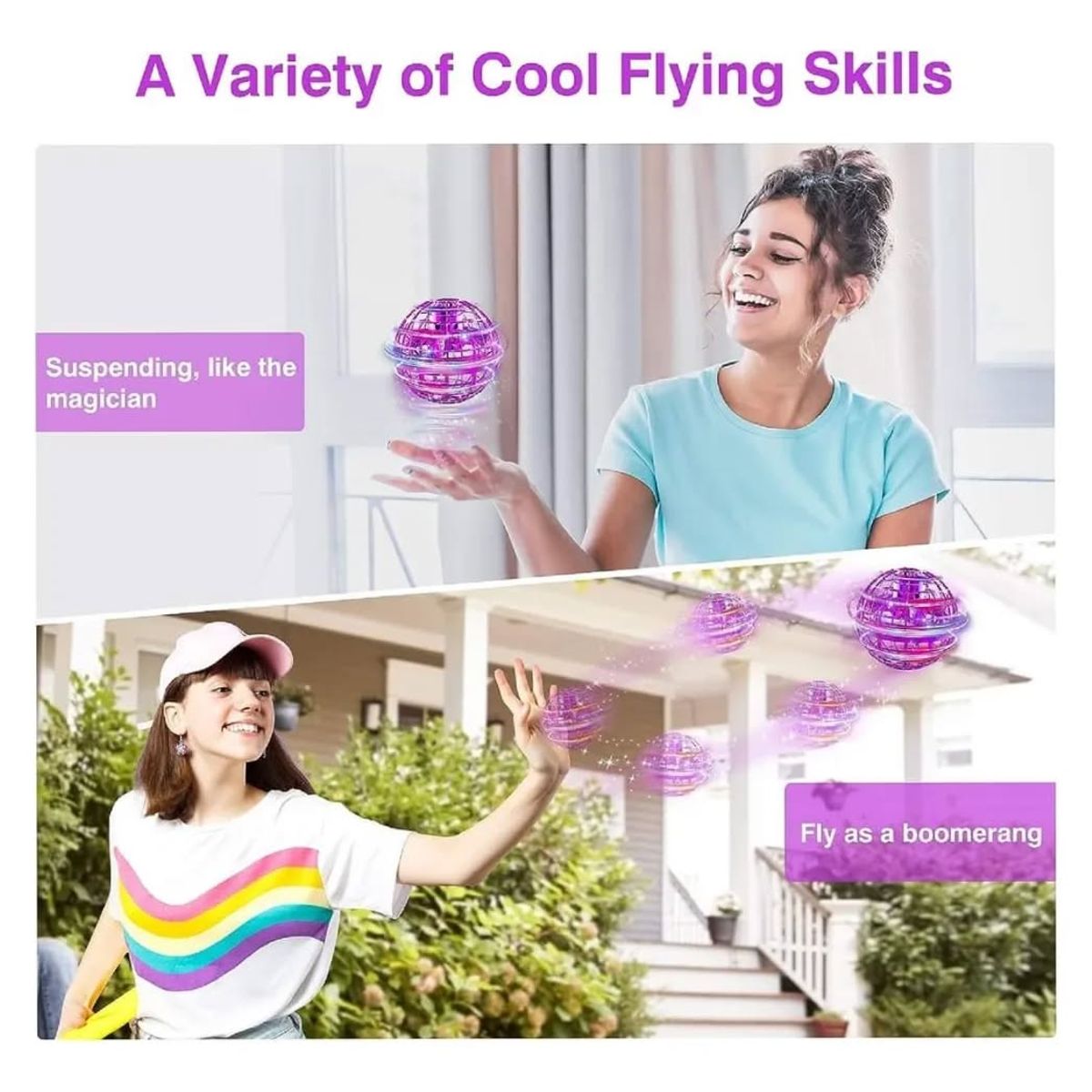 GENERICO - Juguete pelota esfera led voladora