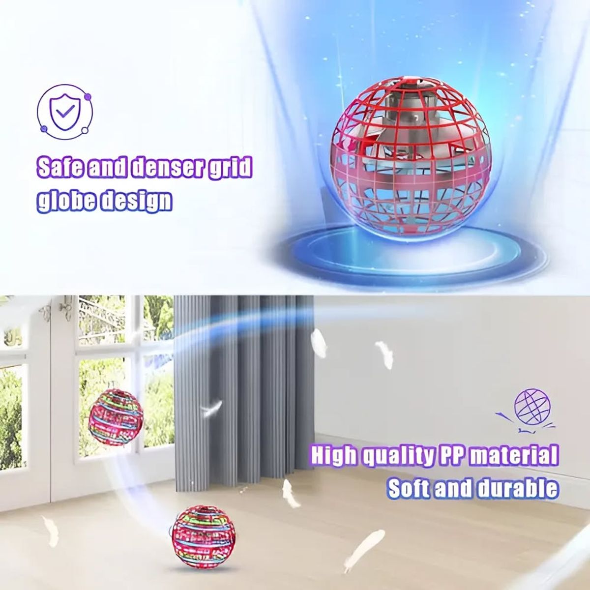 GENERICO - Juguete pelota esfera led voladora