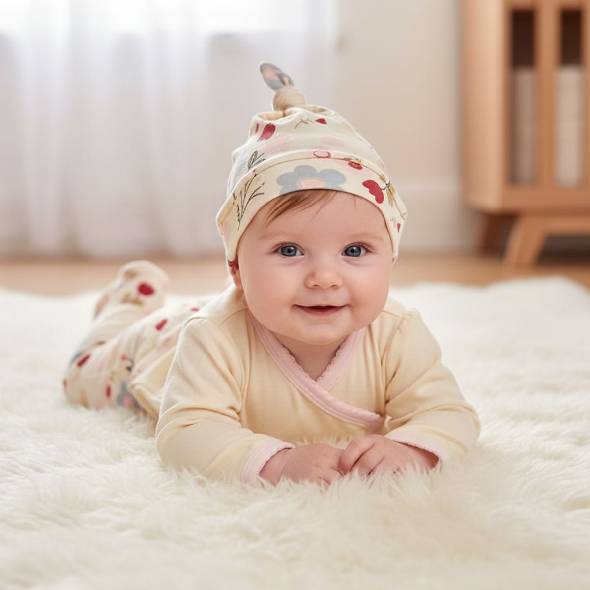 TEDMIMAK - Ajuar 3 Piezas 100% algodon para bebe Niña