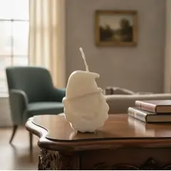 HAOKIDS - Vela de soja Santa Claus para navidad diseño Viejito Pascuero 7 cm de alto