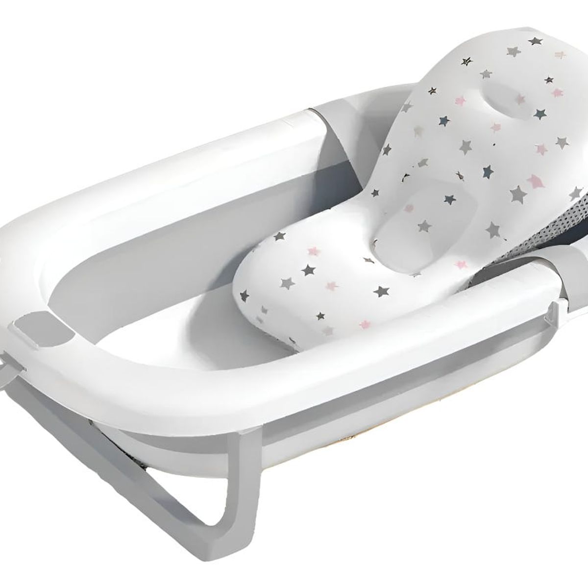GENERICO - BAÑERA PARA BEBE PLEGABLE CON TERMOMETRO DIGITAL Y COJIN ERGONOMICO