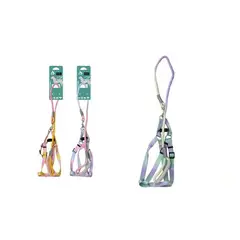 GENERICO - Set de arnés con correa redonda degradada y mango blando 06cm120cm Color Rosa