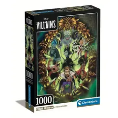 CLEMENTONI - Puzzle 1000 piezas Villanos Disney Compact