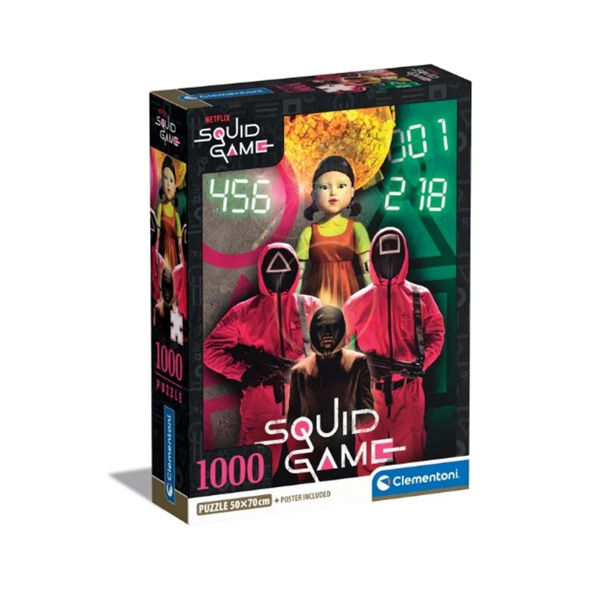 CLEMENTONI - Puzzle 1000 piezas Squid Game  II Compact