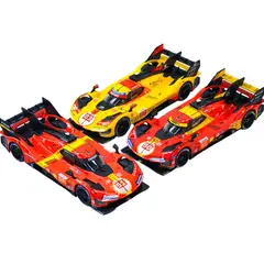 BBURAGO - Pack 3 Auto Hypercar Scuderia Ferrari 499p 24hrs Lemans 1:43