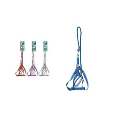 GENERICO - Set de arnés con correa redonda y mango blando 06cm120cm Color Azul
