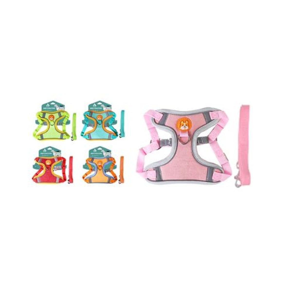 GENERICO - Set de arnés y correa talla S Color Rosa