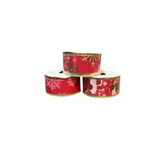 GENERICO - Pack 3 Cinta de decoracion Navideña 3.5 cm x 2mt