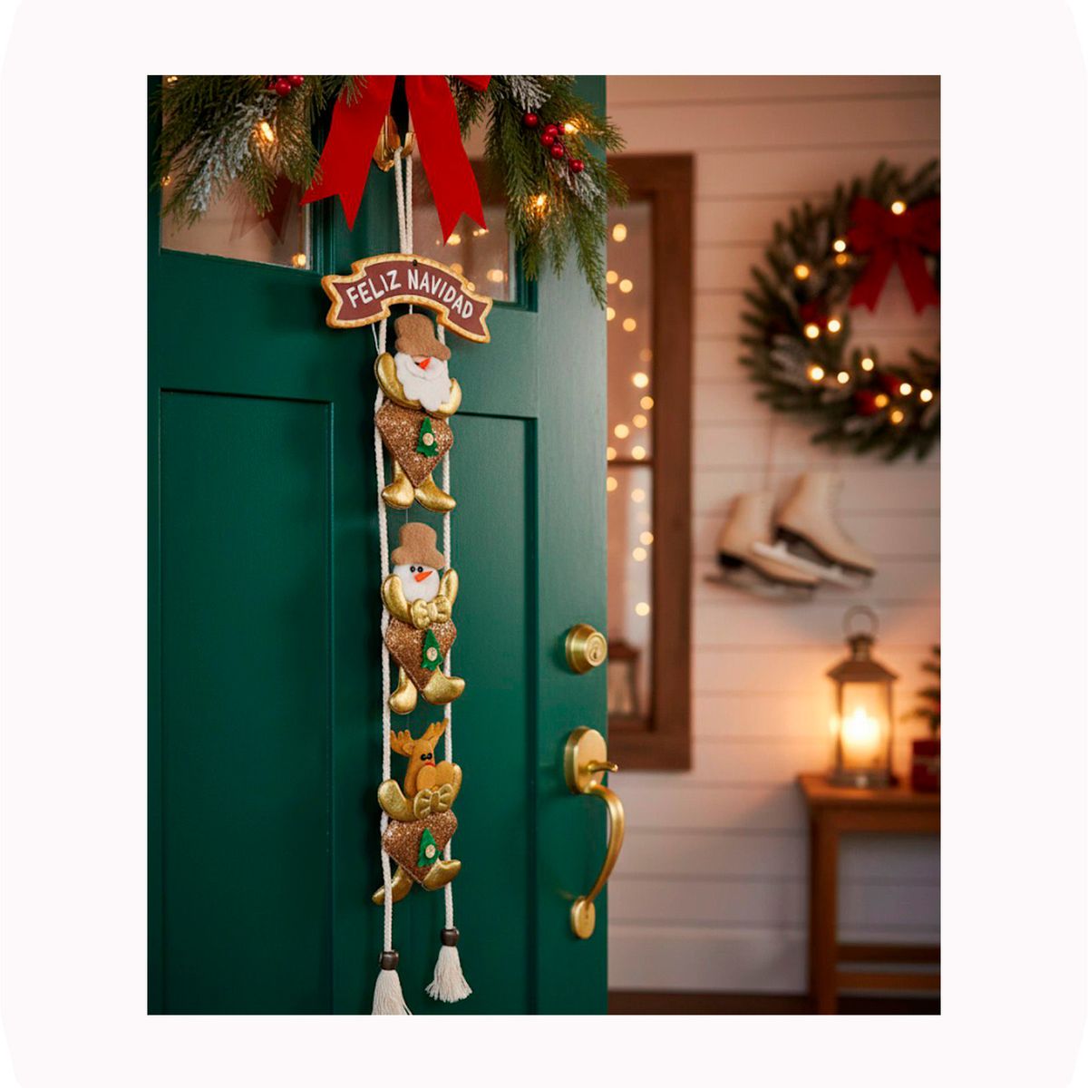 GENERICO - Adorno navideño colgante Feliz navidad