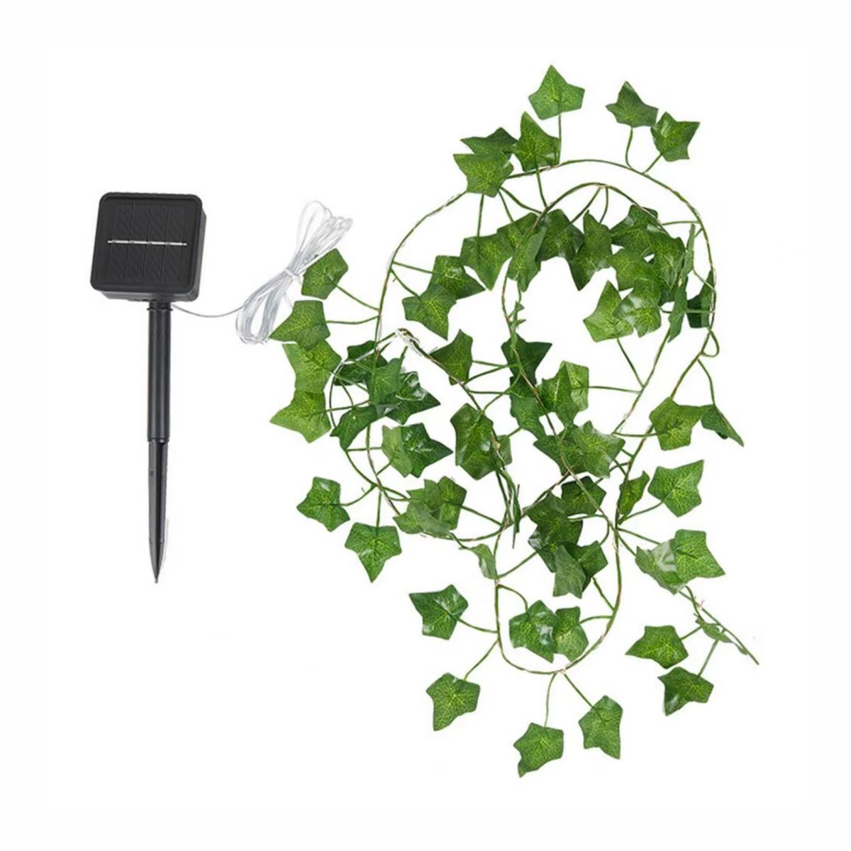 GENERICO - Guirnalda Hojas 4m Hiedra Artificial Led Solar Jardín Navidad Cálido