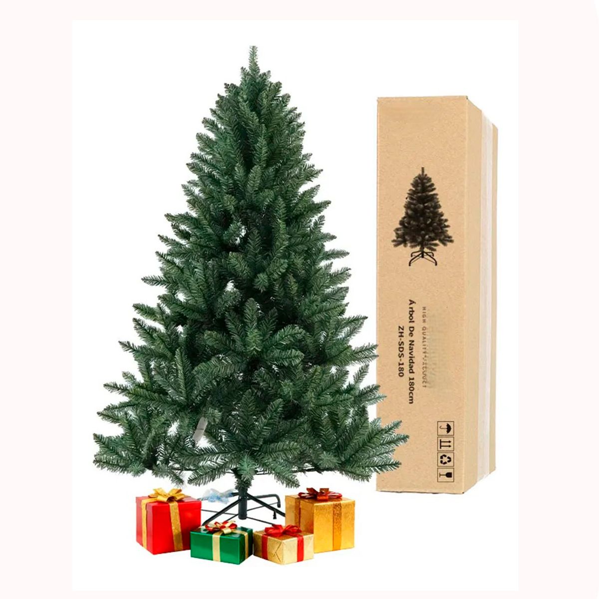 GENERICO - Árbol De Navidad 2.1 Metros Verde Para Decoración Navideña