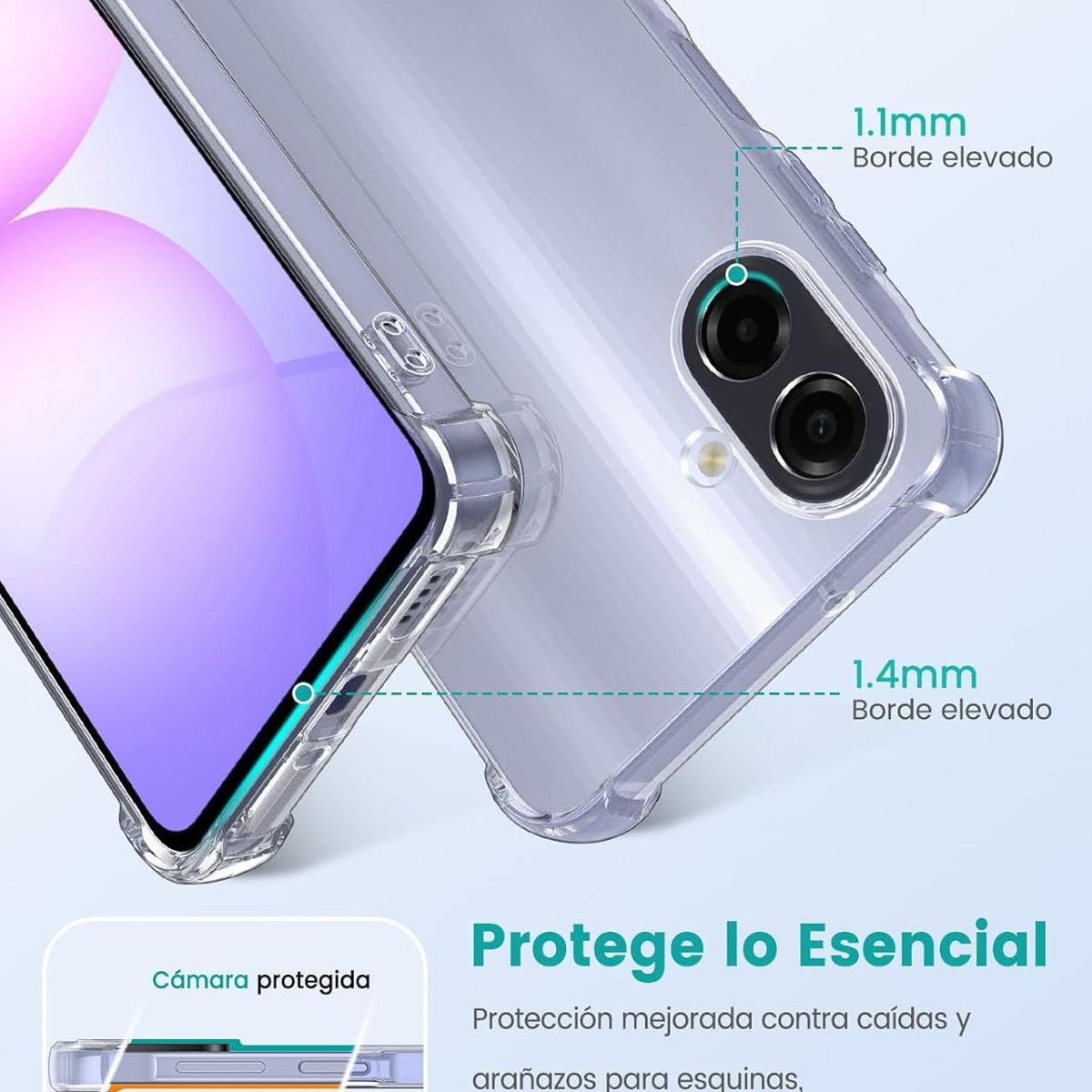 GENERICO - Funda Para Samsung Galaxy A07 - Transparente Esquinas Reforzadas