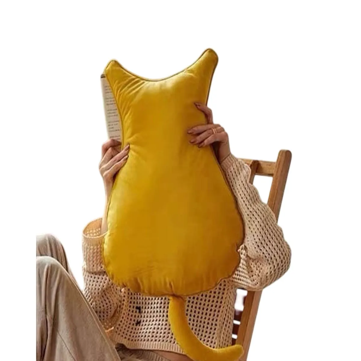 GENERICO - Almohada Cojín de Gato Extra Suave para decorar o apego para niños