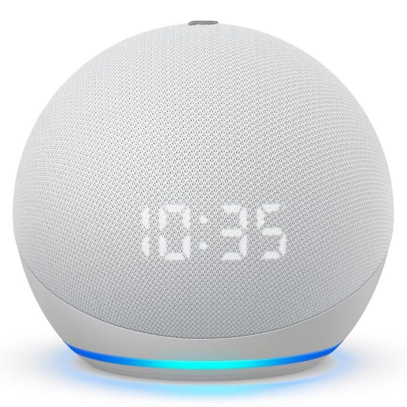 AMAZON - Amazon Echo dot 4 Blanco Con Reloj