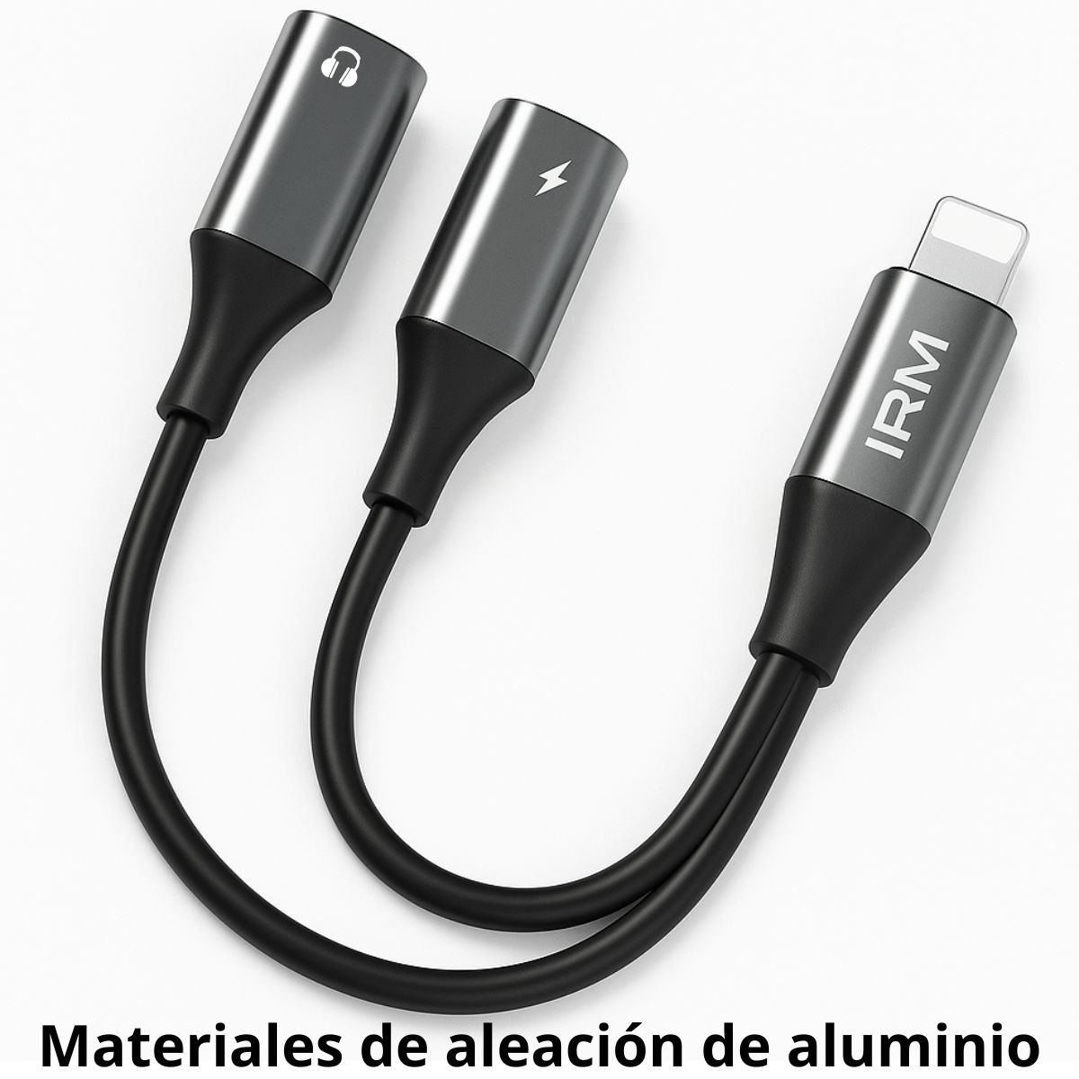 GENERICO - Adaptador Lightning A Aux Y Usb-c  Audio + Carga Simultánea
