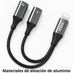 GENERICO - Adaptador Lightning A Aux Y Usb-c Audio + Carga Simultánea