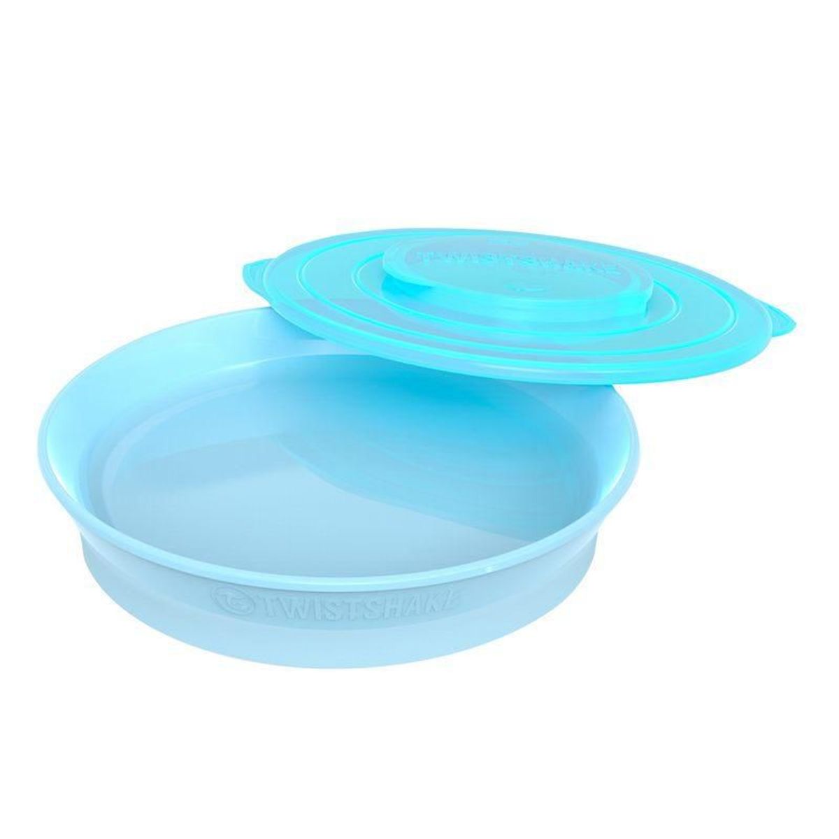 TWISTSHAKE - Plato Con Tapa Alimentación Bebé Twistshake 6+m Celeste