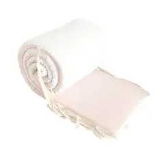 OLIVIA Y SAM - PROTECTOR CUNA BICOLOR ROSA EMPOLVADO