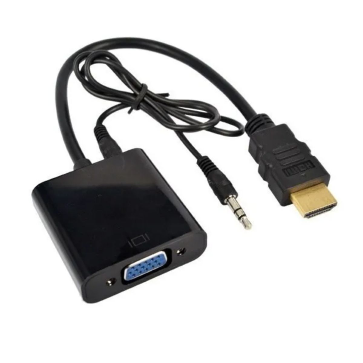 GENERICO - Cable Adaptador Conversor De Hdmi A Vga Con Salida De Audio