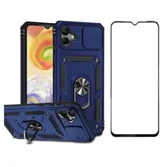 BELKRA - Carcasa Para Samsung A04 + Mica Vidrio Anti Golpes