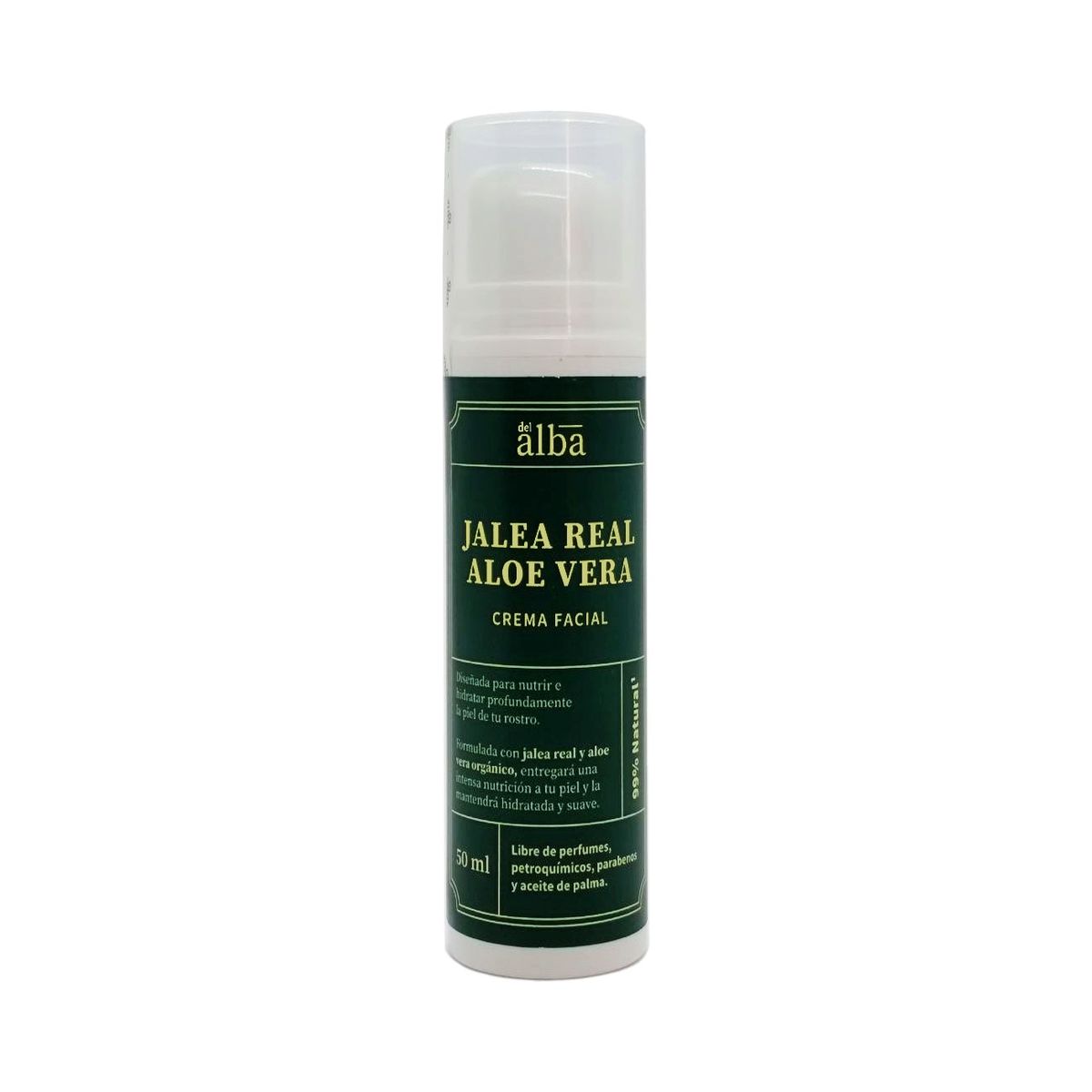 ALBA - Crema Facial Jalea Real Aloe Vera 50ml Nutre Hidrata Del Alba