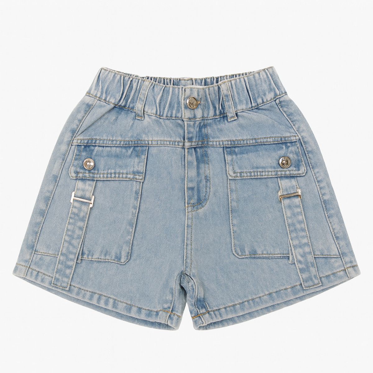 KIBOU - Short jeans niños azul medio Kibou vintage estilo cargo