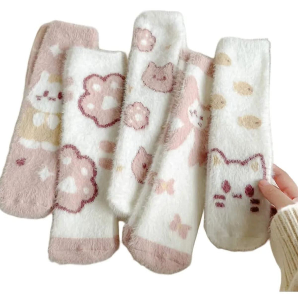 QIKUN - Calcetines Mujer Coralina 3 Pares Surtidos
