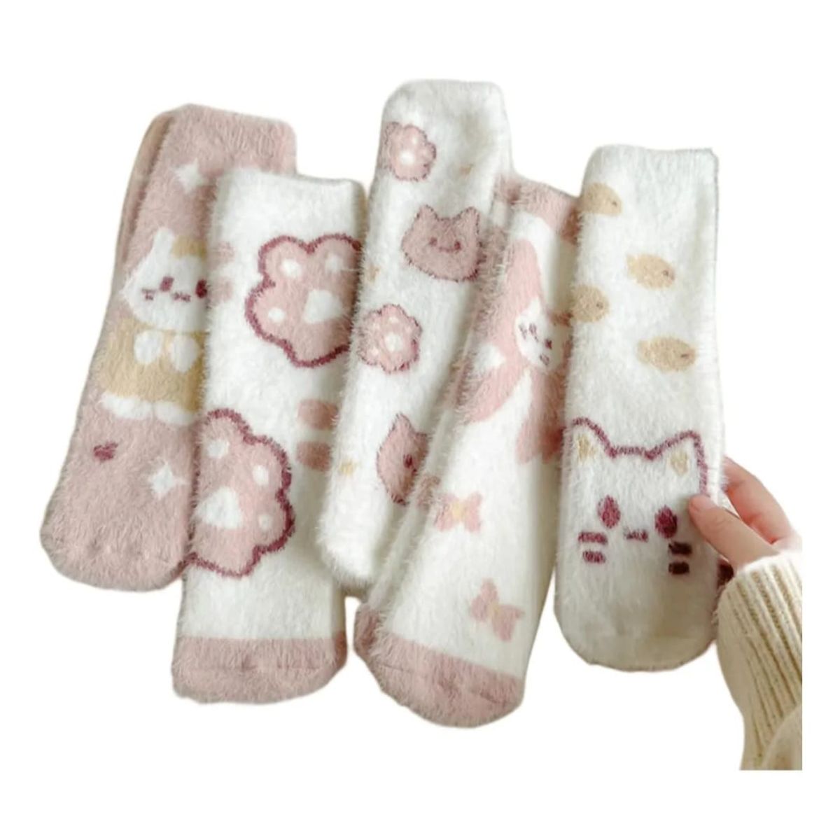 QIKUN - Calcetines Mujer Coralina 3 Pares Surtidos
