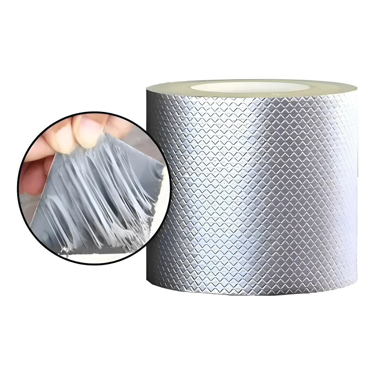 GENERICO - Cinta Impermeable Fuerte Térmica Techo Tubo 300mmx5m Lisa Plateado