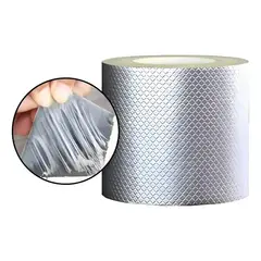 GENERICO - Cinta Impermeable Fuerte Térmica Techo Tubo 300mmx5m Lisa Plateado