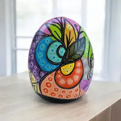 CREA TALLER - Huevo decorativo de cerámica