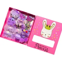 OMAS - Set de Lujo Accesorios Cabello Infantil Conejo Caja De Regalo
