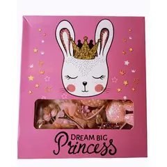 OMAS - Set de Lujo Accesorios Cabello Infantil Conejo Caja De Regalo