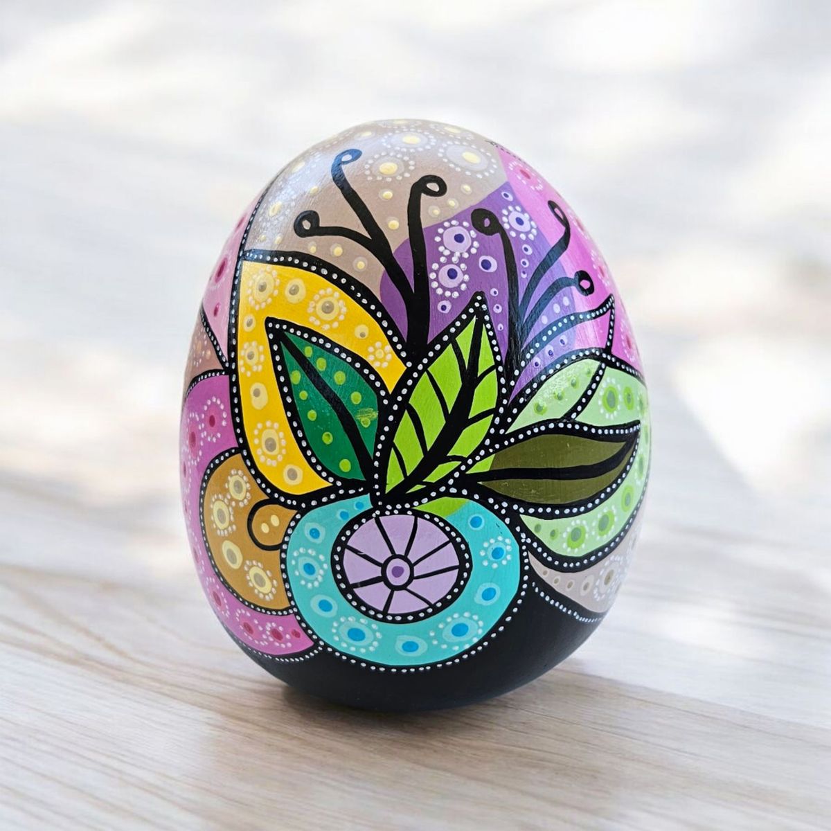 CREA TALLER - Huevo decorativo de cerámica