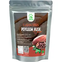 MUNDO GAIA - GAIAN FIBRA PSYLLIUM HUSK + CACAO 250 GRS + GUIA NUTRICIONAL