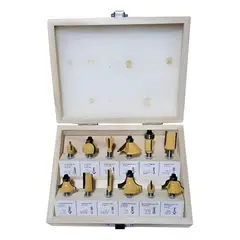 GENERICO - Set De 12 Brocas Fresas Madera Router 6.35mm