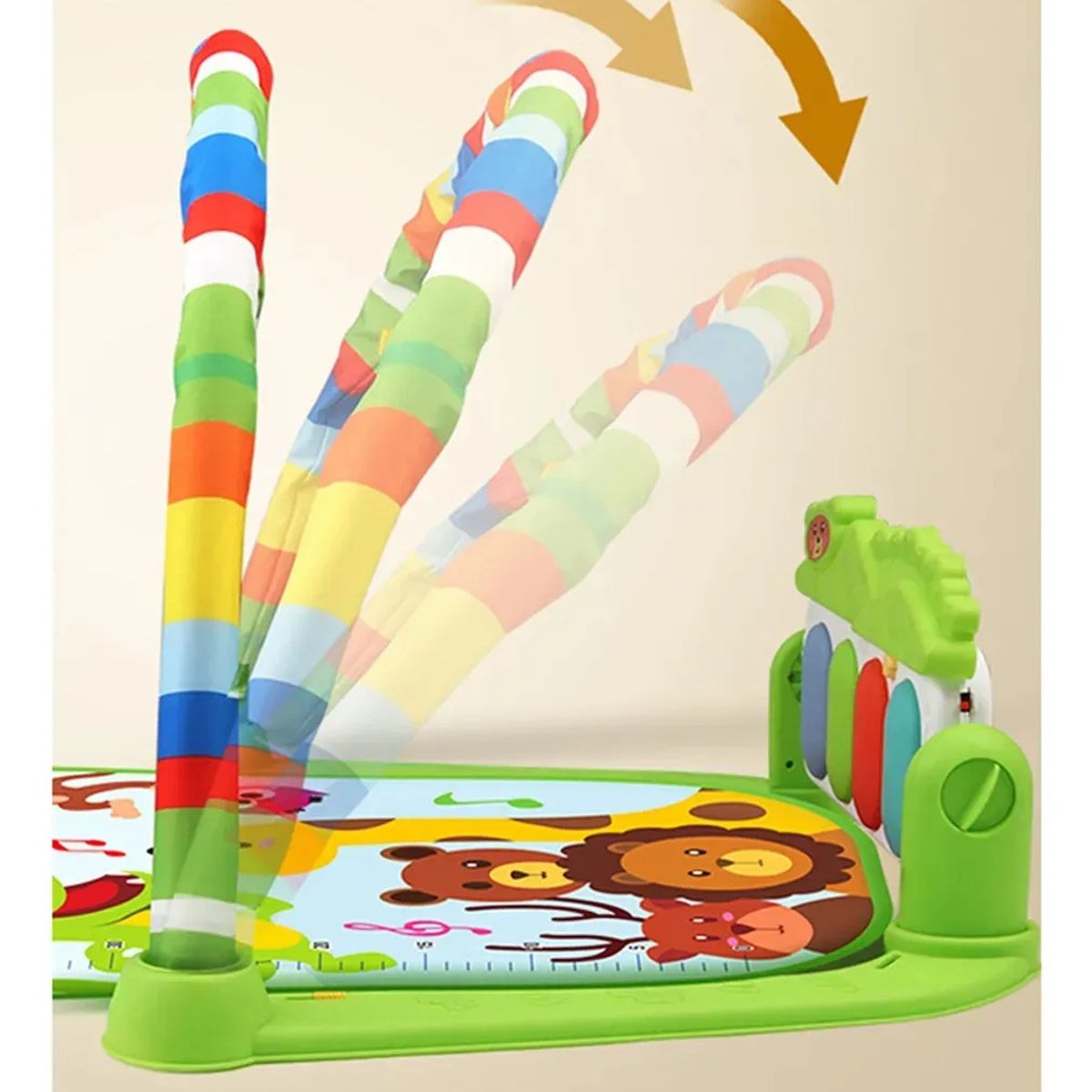 GENERICO - Alfombra Musical Con Piano Set Estimulación Para Bebe Color Verde