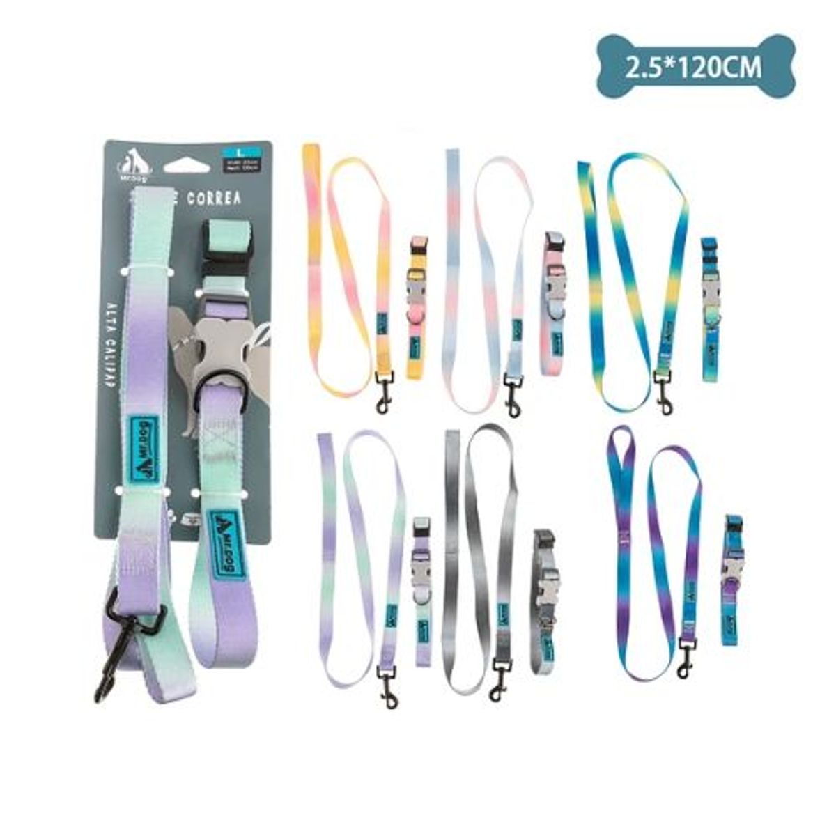 GENERICO - Set de arnés y correa de nylon Color Morado