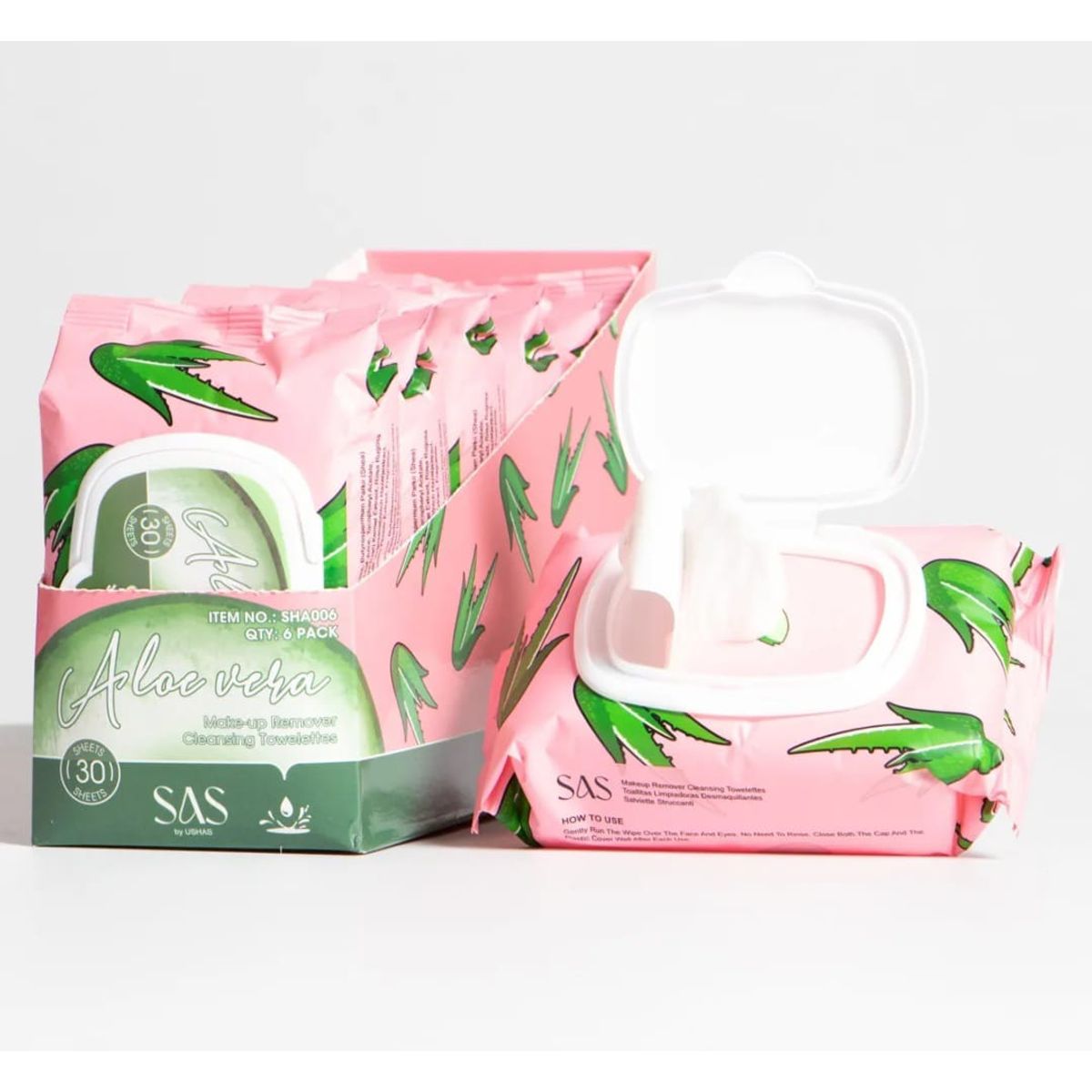 GENERICO - Toallitas Desmaquillantes con Aloe Vera Limpieza Suave e Hidratante