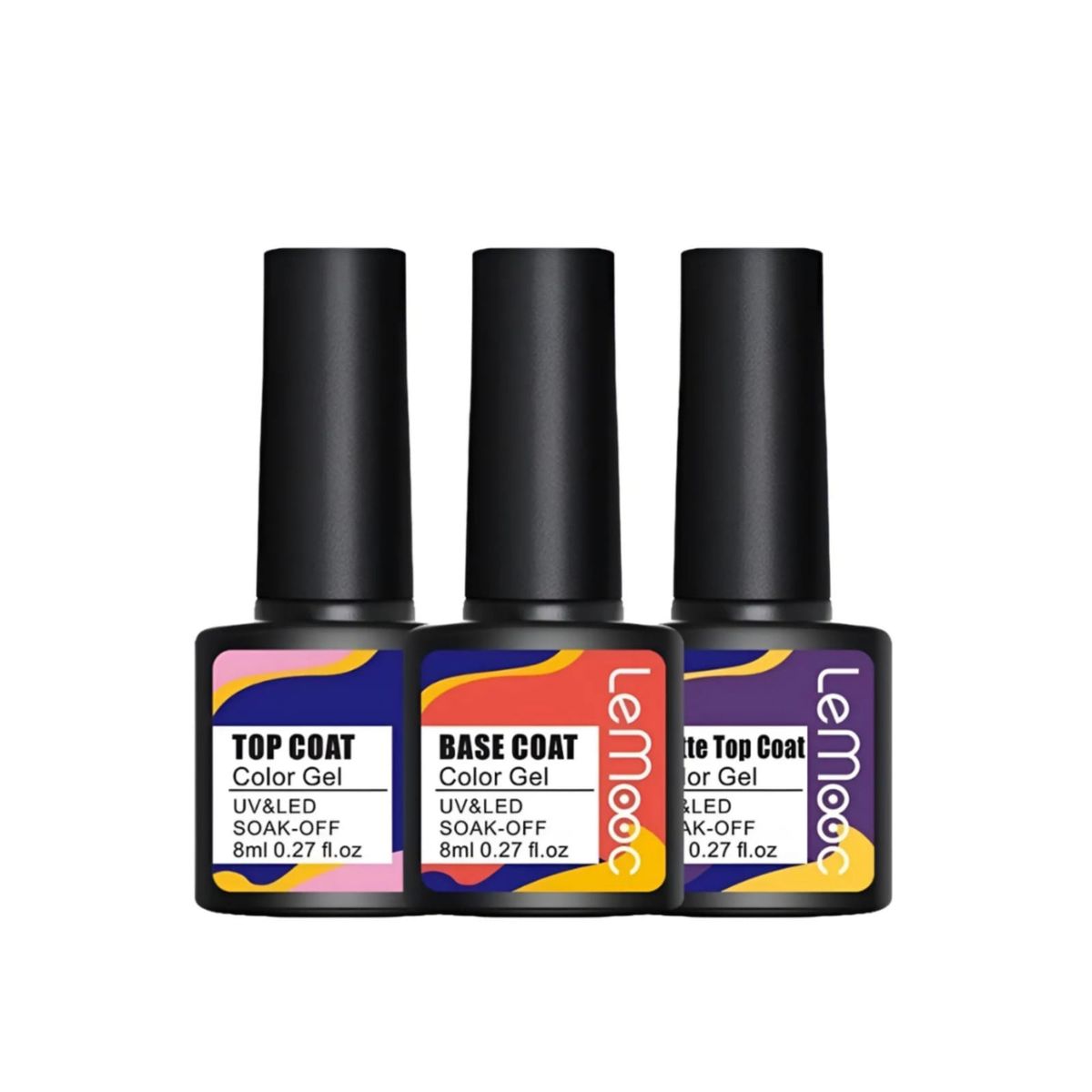 GENERICO - Set Base Top y Matte Top Coat para un Acabado de Gel Duradero y Profesional