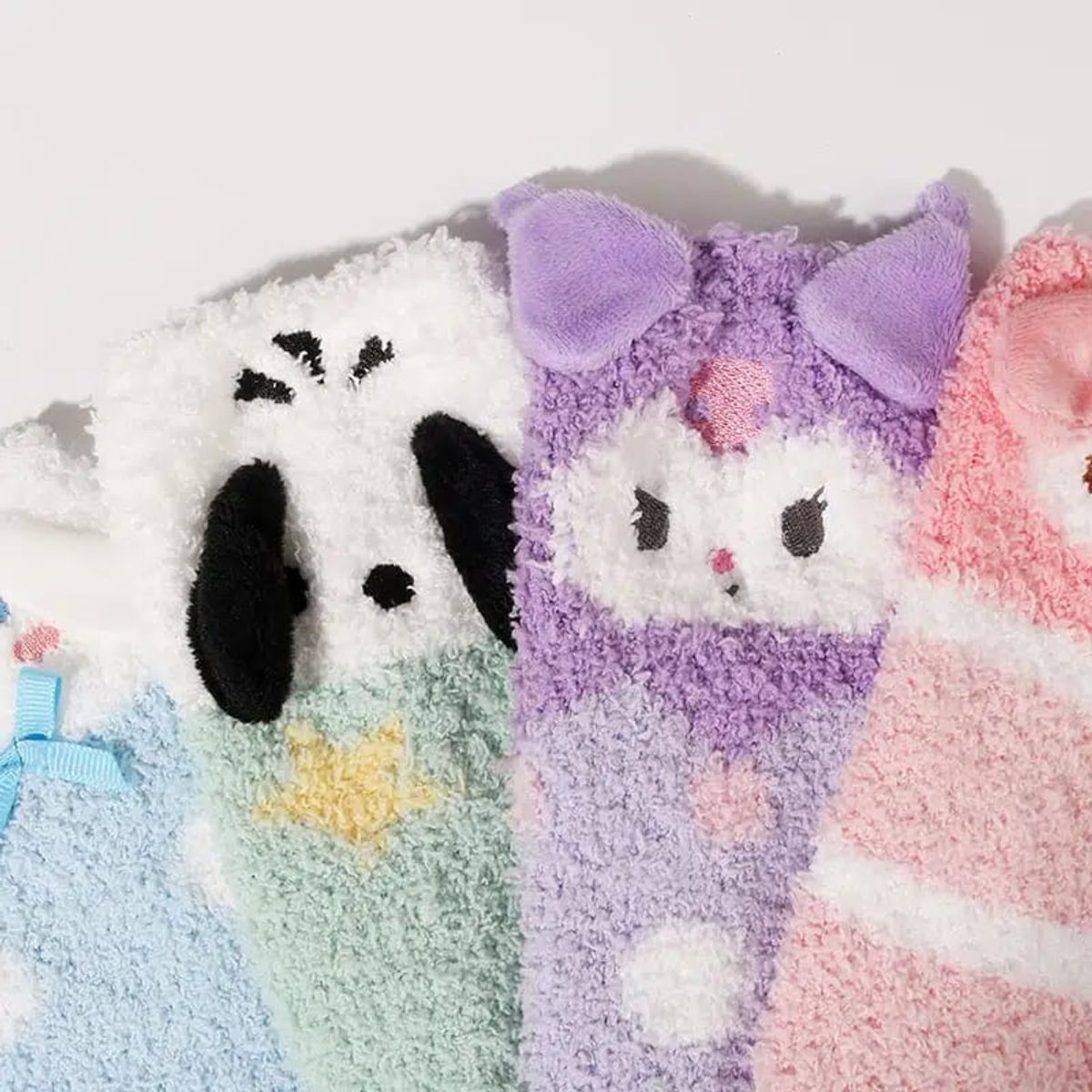 QIKUN - Calcetines Infantil Niña Kitty y Amigos Coralina 3 Pares Surtidos
