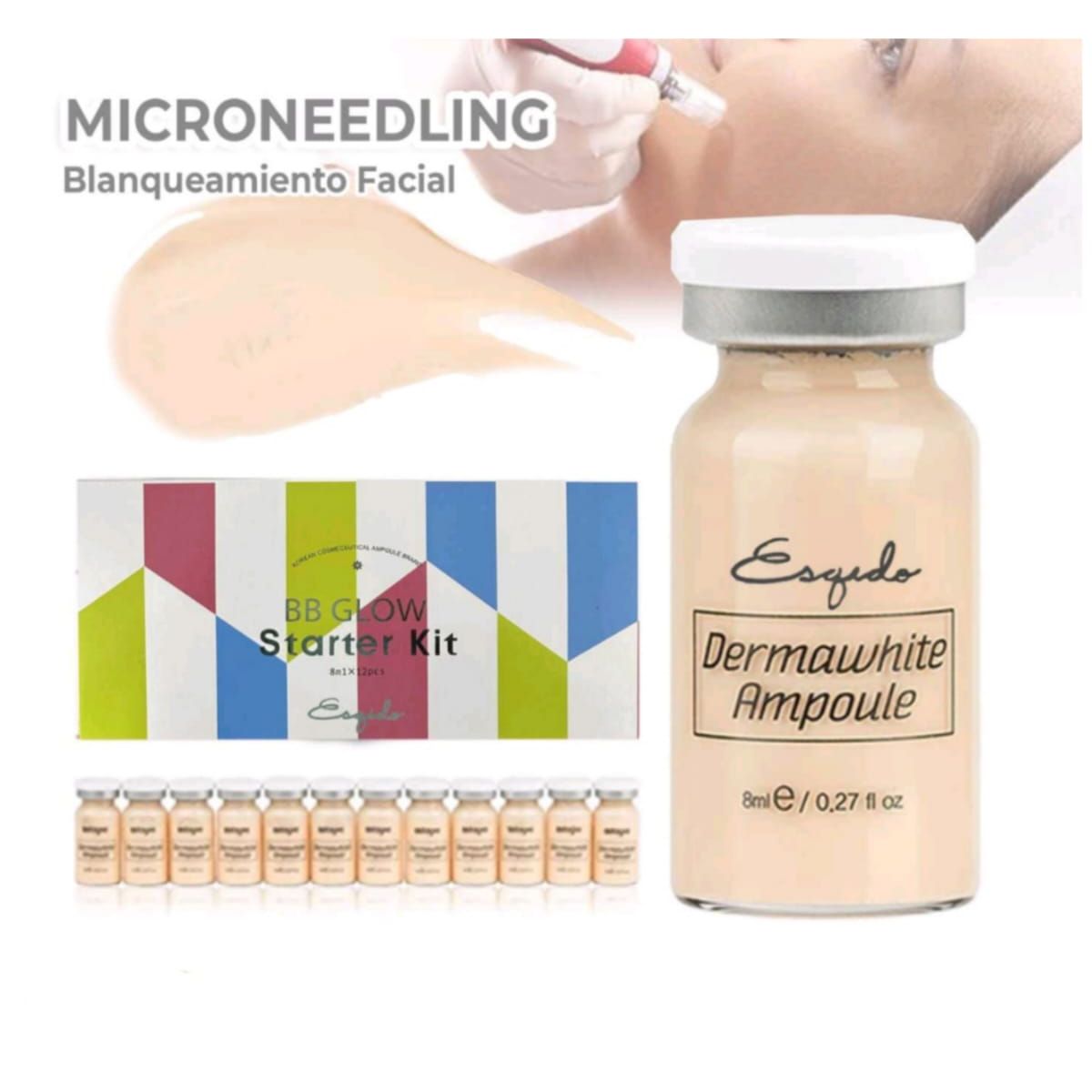 GENERICO - Kit Bb Glow Starter  12 Ampollas Pigmentos Dermapen