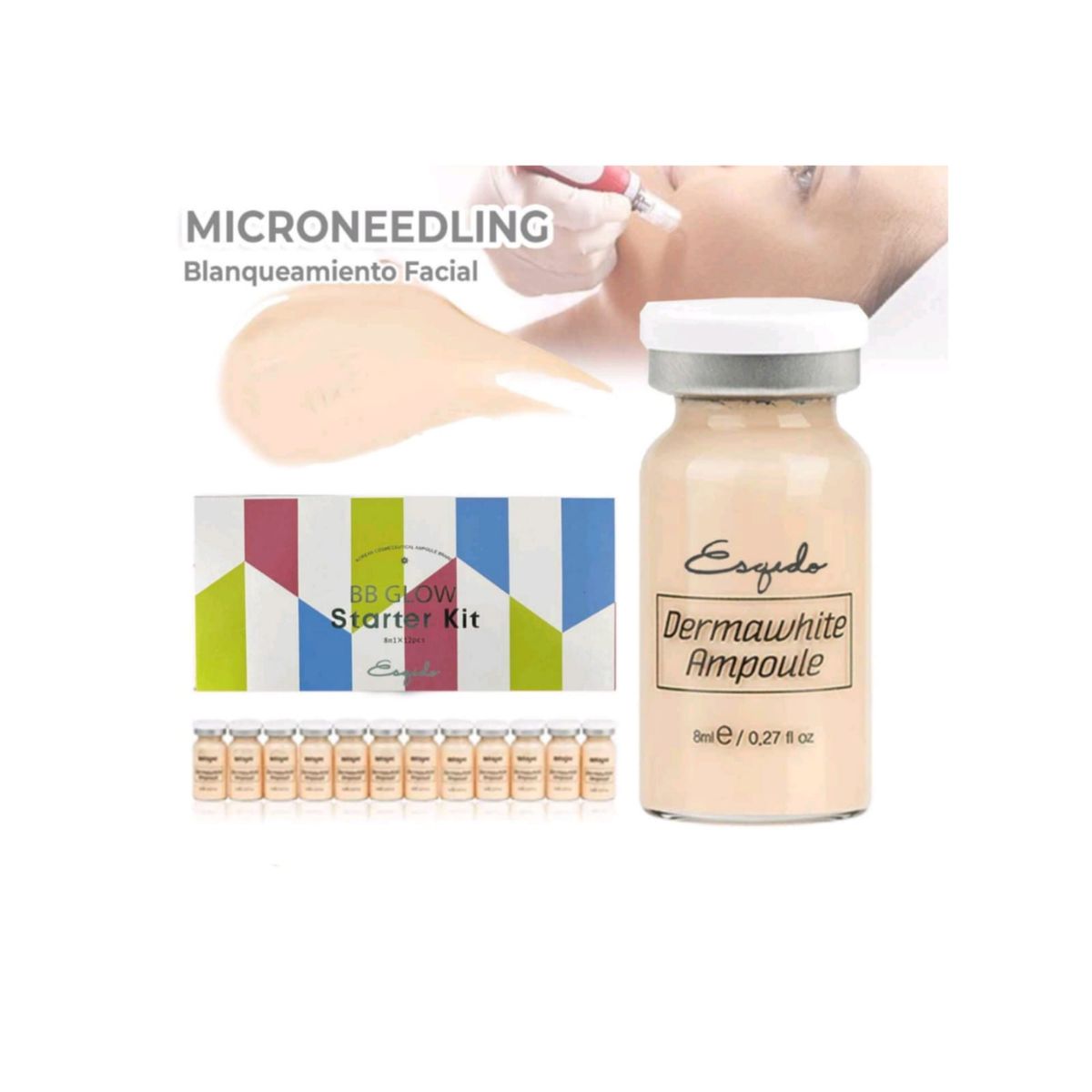 GENERICO - Kit Bb Glow Starter  12 Ampollas Pigmentos Dermapen