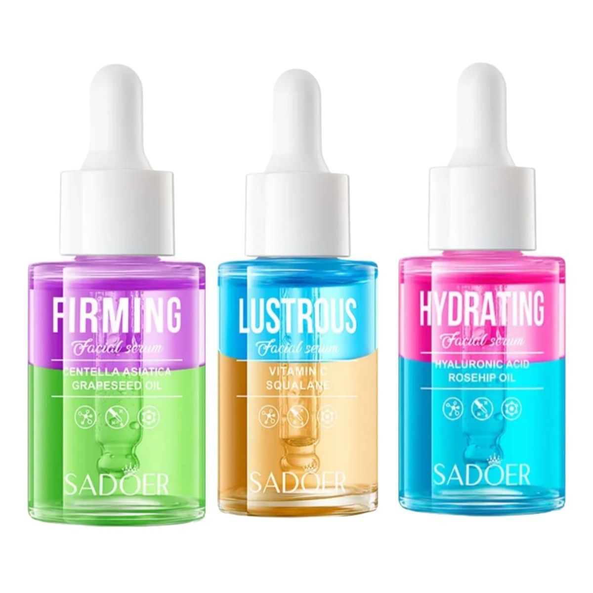 GENERICO - Set Serum  Facial Colageno+ Vitamina C + Acido Hialuronico