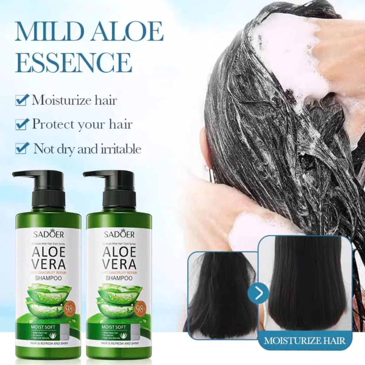 GENERICO - Shampoo Aloe Vera Cabello Hidratado y Suave