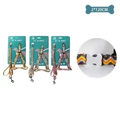 GENERICO - Set de arnés x correa 20cm120cm Color Amarillo