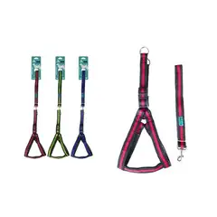 GENERICO - Set de arnés con correa 20cm Color Fucsia Para Mascotas