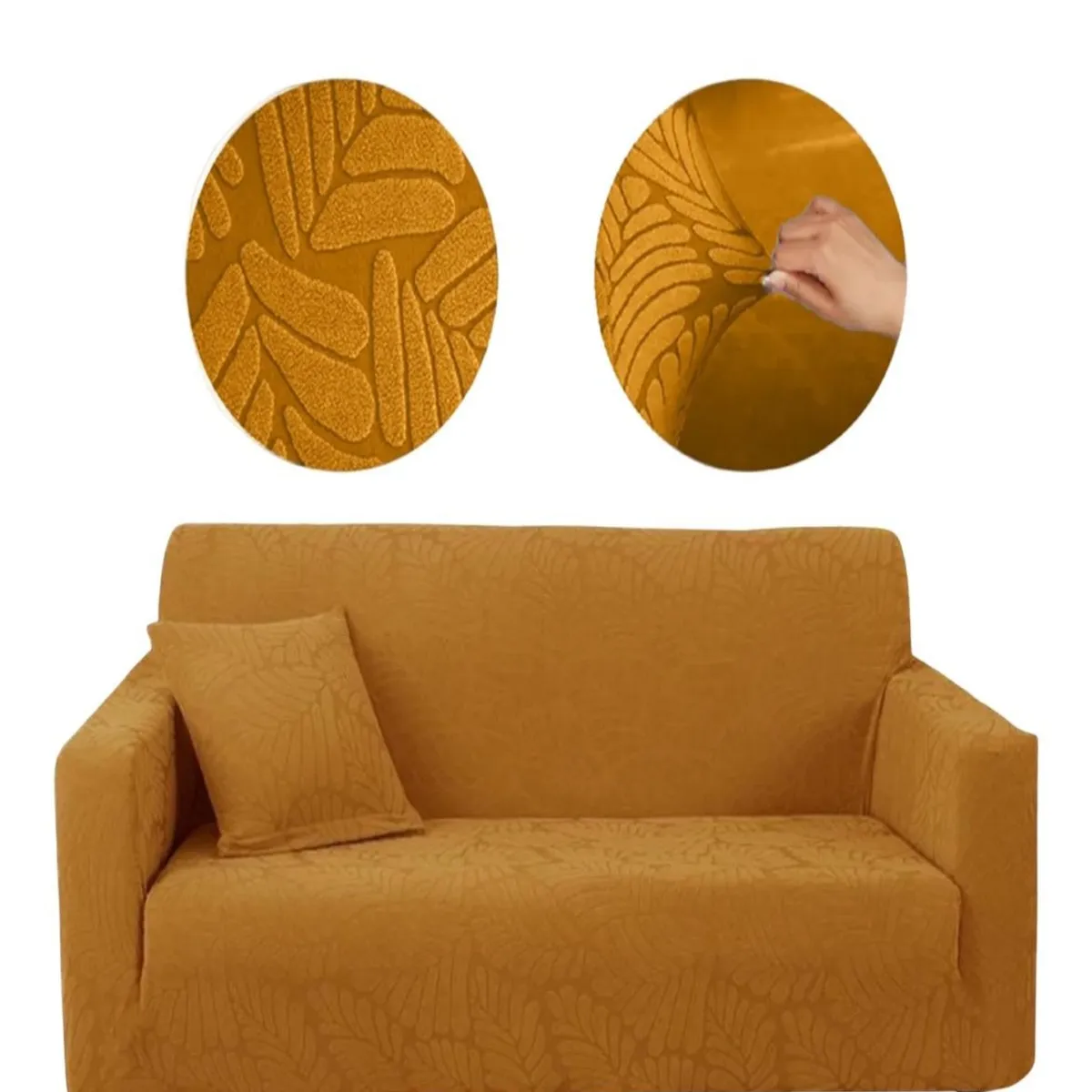 GENERICO - Funda Sofá 3 Cuerpos Texturizada Ajustable 6n13