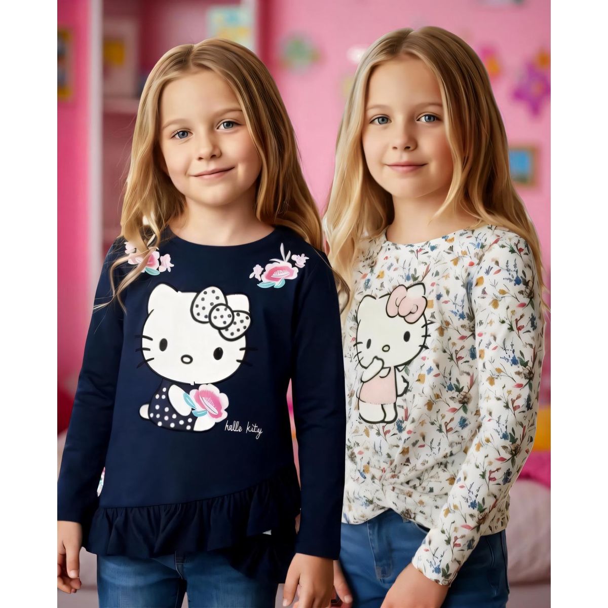 HELLO KITTY - Pack 2 Poleras Niña Hello Kitty