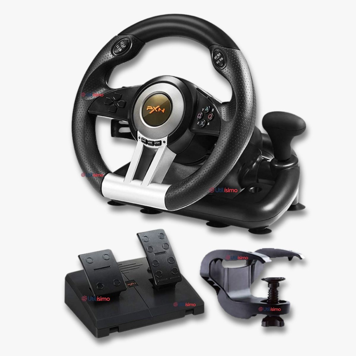 LINE - Volante De Juego V3 Pedales Palanca Carreras Ps4 Xbox Pc